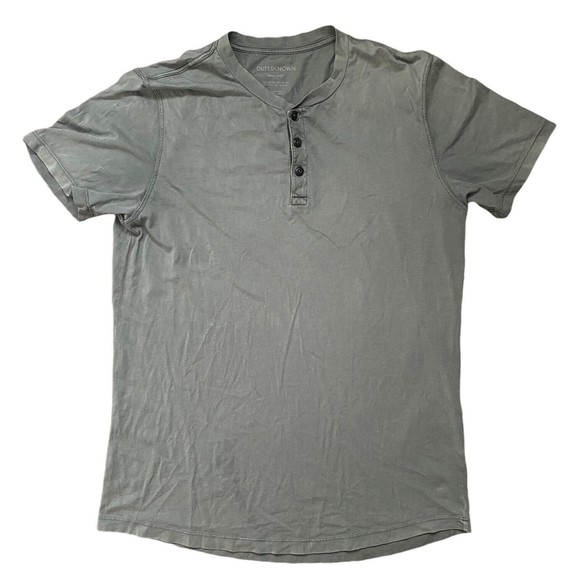 Outerknown Other - Outerknown Henley Shirt Short Sleeve 100% Organic Pima Cotton Mens Small Olive